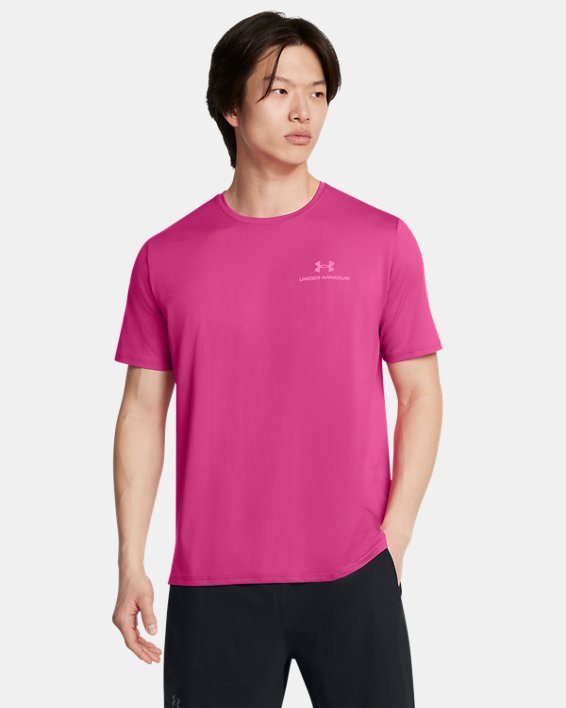 男士UA Vanish Energy短袖T恤 in Pink image number 0